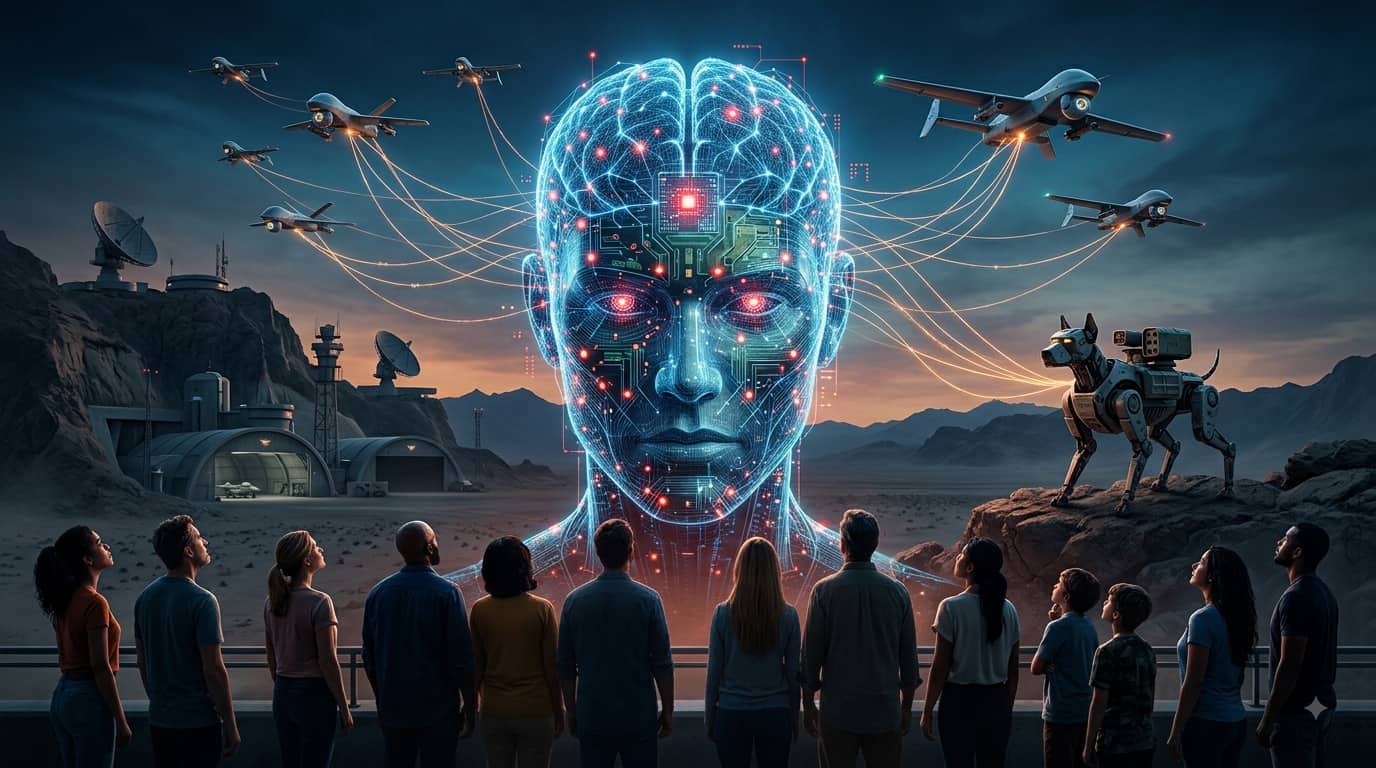 Poster Robots tueurs, des armes aux mains de l'IA